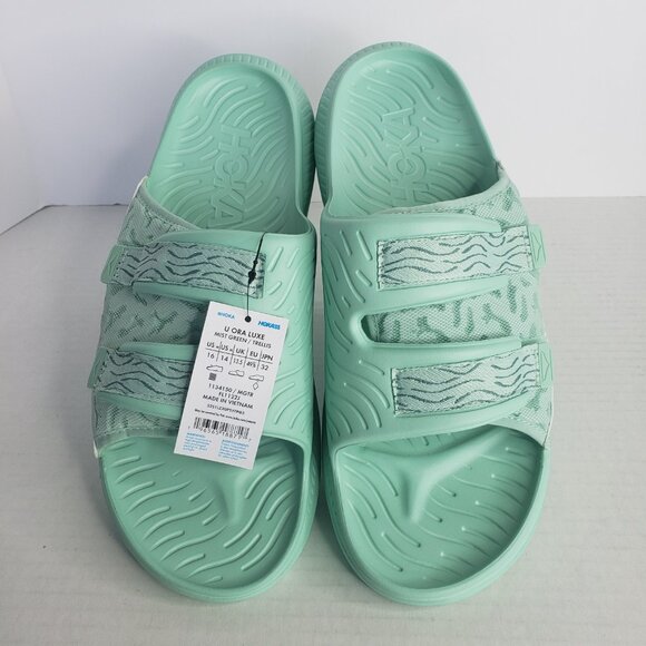 New Hoka Gender Inclusive Ora Luxe Slide Sandal 16 Women's / 14 Men's - $80 - Picture 1 of 8